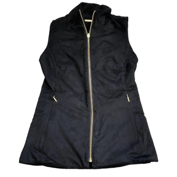 Lilly Pulitzer Vest Womens XXS Black Skyden Reversible Golf Suede Sherpa Sporty - Picture 5 of 15